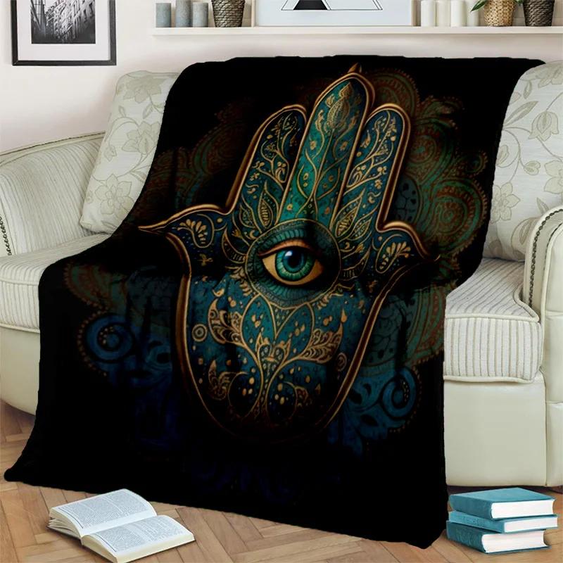 3D Evil Eye Nazar Tree of Life HD Blanket,Soft Throw Blanket for Home Bedroom Bed Sofa Picnic Travel Office Cover Blanket Kids