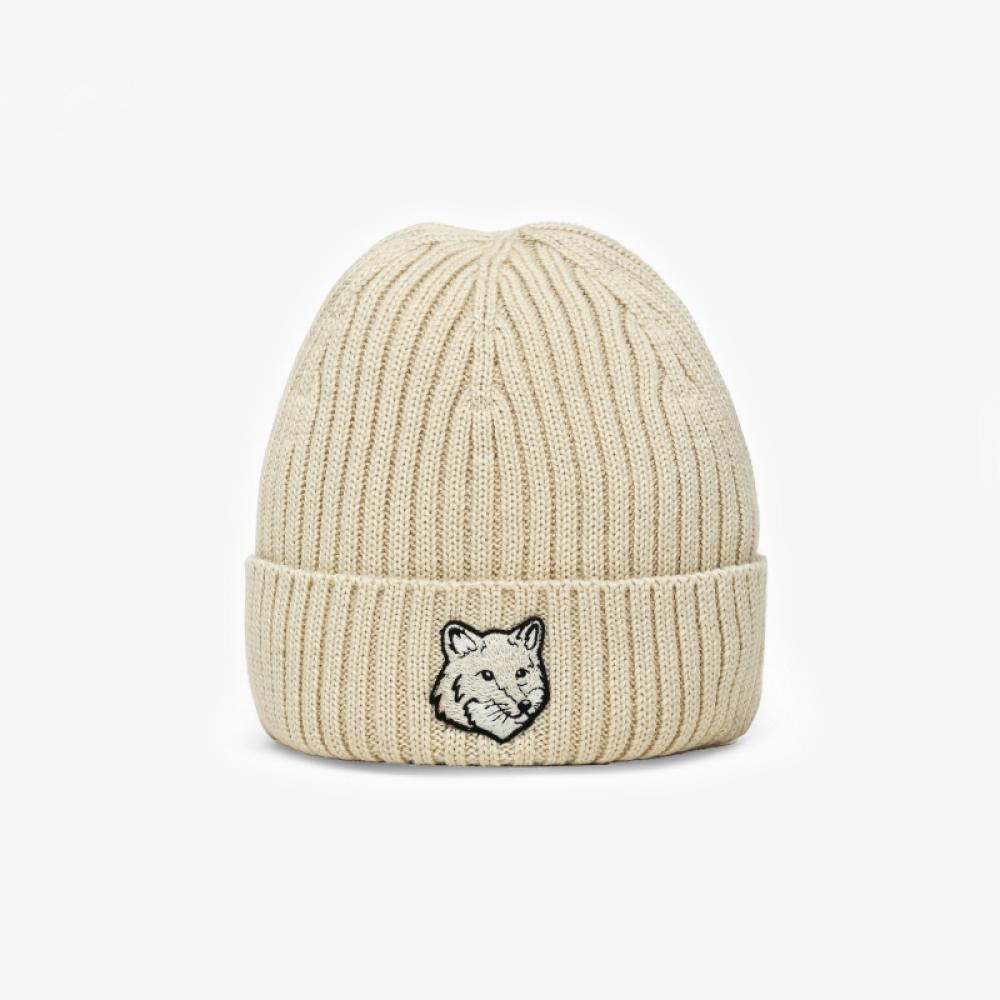 Maison Kitsune Mm06111kt1022 P205 Bold Fox Head Beanie