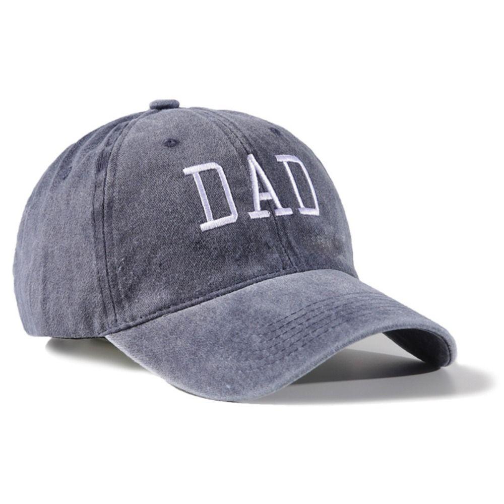 Fashion Dad Mom Embroidery Baseball Cap Washed Cotton Adjustable Baseball Hats Couple Cap For Man Women