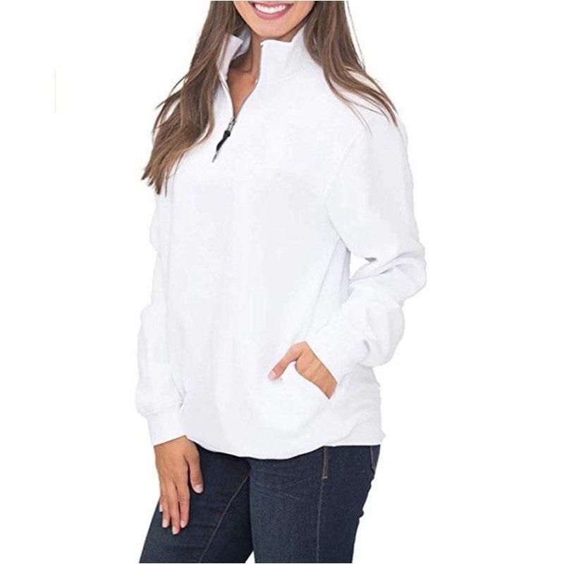 Premium Quality Womens Casual Zip Jumper Pullover Hoodies Top For Effortless Style