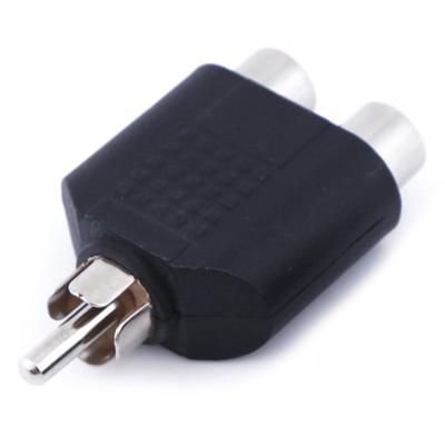 1% RCA Sdoppiatore Y AV Audio Video Spina Convertitore 1 Maschio a 2 Femmina Kit Adattatore