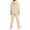Dámská módní mikina s kapucí volného střihu s kapsami a souprava kalhot podšitých fleecem