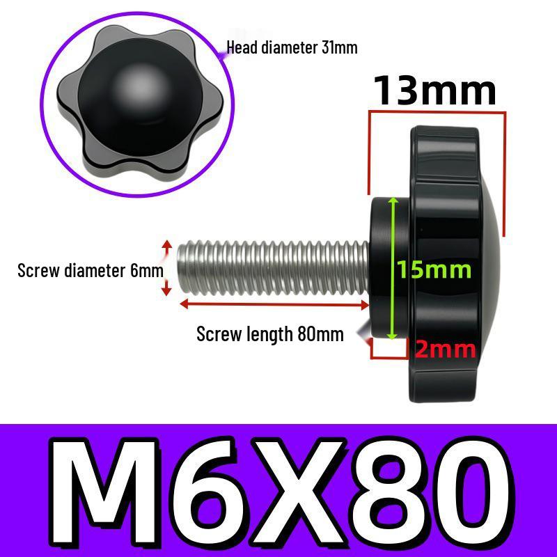 Adjustable Plum Blossom Plastic Head Star Handle Screw Bolt