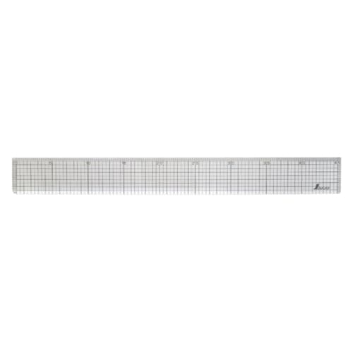Shinwa Sokutei Grid Straight Ruler, Acrylic, 45cm, 77097