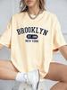 Brooklyn New York Est Prints Tshirts W Summer Short Sleeve T Shirt Loose Oneck Comfortable Tops Casual Clothes