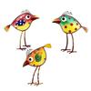 3Pcs Wooden Birds Wall Art Decor Colorful Bird Wall Hangings Funny Bird Wall