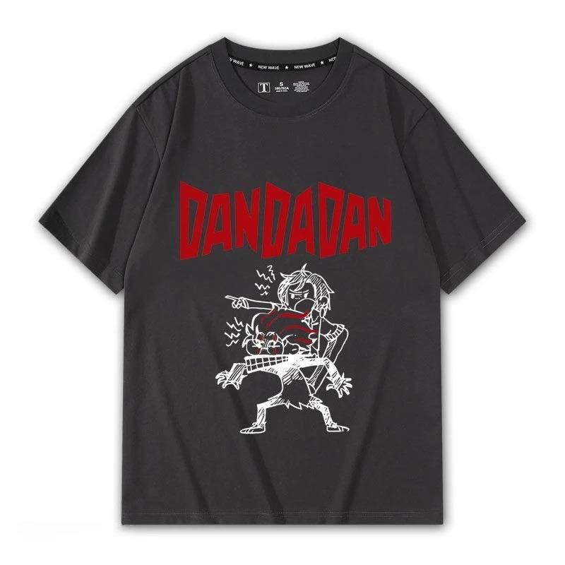 Dandadan Graphic Print Autumn Pure Cotton Men's and Women's T-shirt Short Sleeve Street Fashion Short Sleeves Plus Size Loose