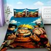 Kids 3pcs Duvet Cover Naruto Cartoon Anime Bedding Set Comfortable Breathable Quilt Cover Queen King Full Bedroom Decor