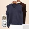 Hengyuanxiang Men's 100% Pure Wool V-Neck Vest