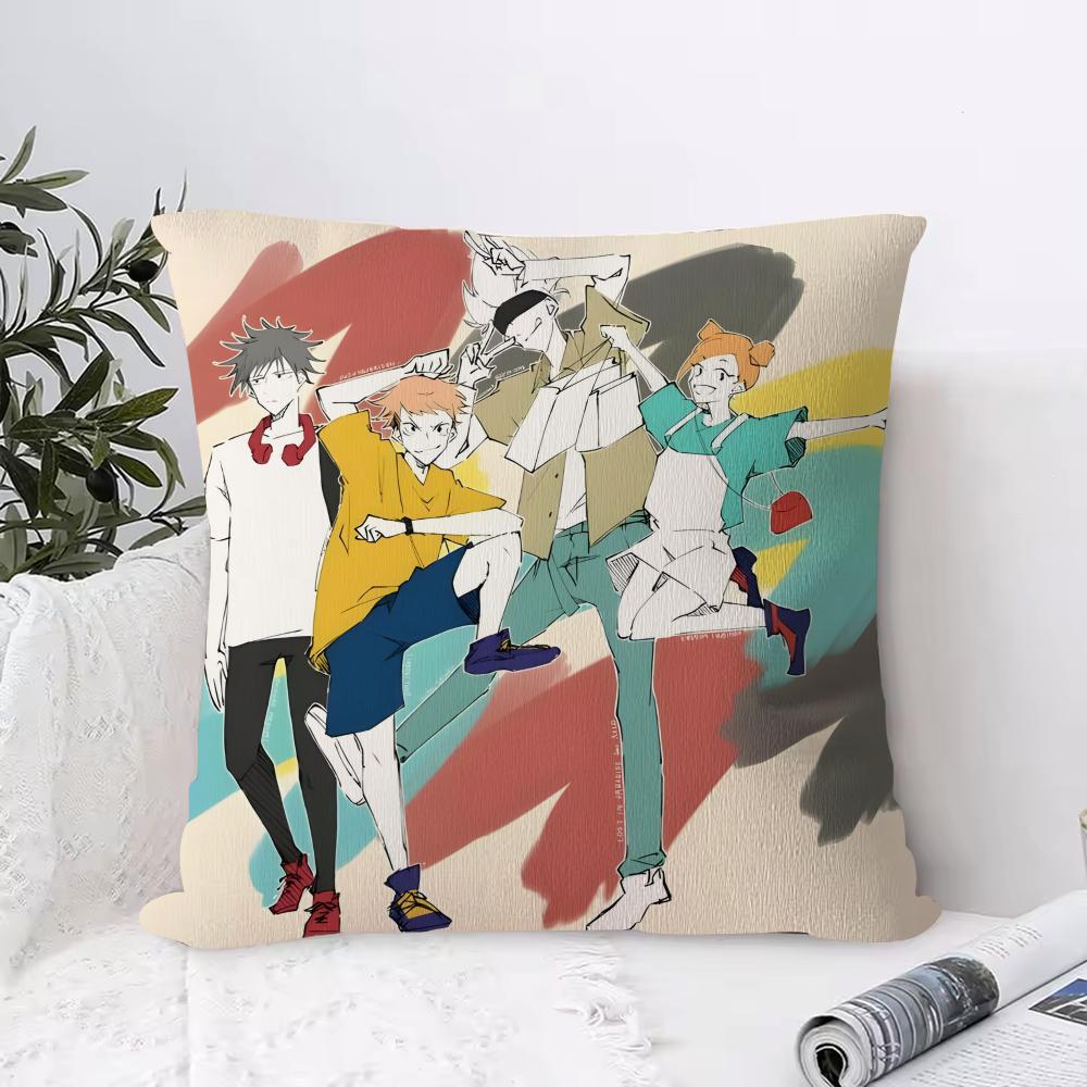 Cartoon J-Jujutsu K-Kaisen Kissenbezug Ultraweicher Hautfreundlicher Stoff Wolkenähnlicher Komfort & Verdeckter Reißverschluss