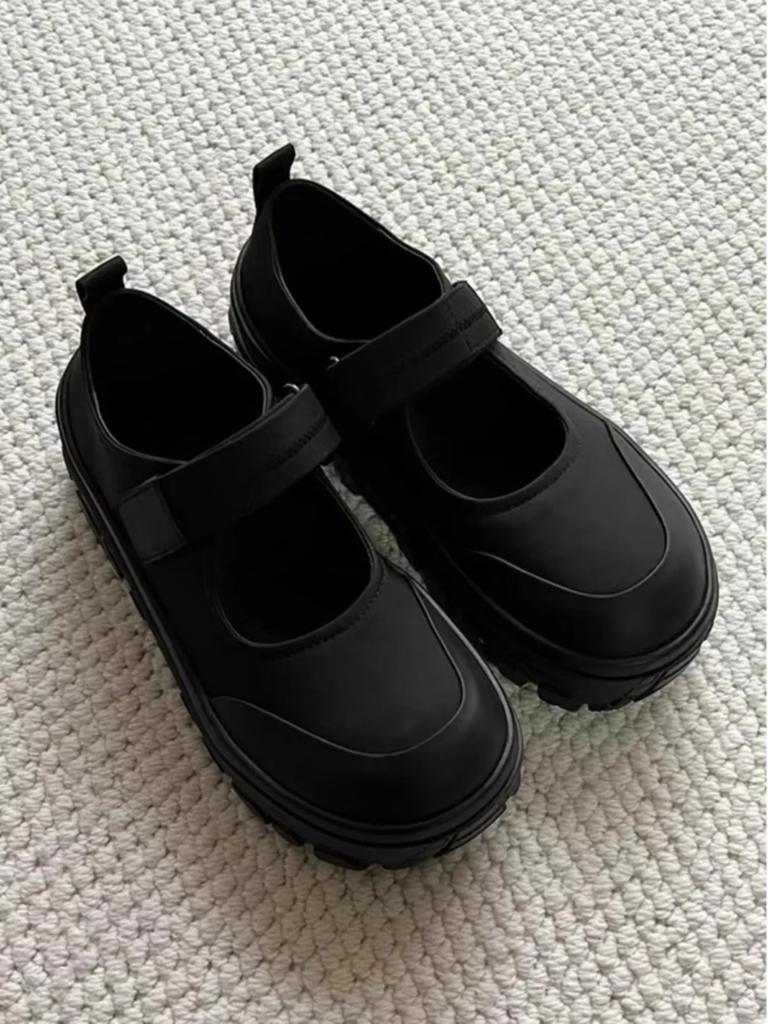 Fashion Korean version thick sole single shoe with college style height increasing versatile casual Mary Jane shoes for women