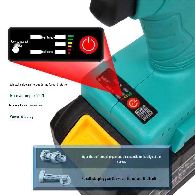 Large Brushless Impact Wrench with Lithium Battery for Scaffolding