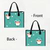 Cute Bird Printed Tote Bag Casual Portable Handbag for Daily Shopping Travel Use