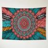 Casual Warm Daily Polychrome M-Mandala Flower Tapestry Washable Soft Tapestry Wall Hanging Decor for Living Home Room Bedroom