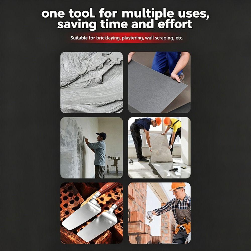 Stainless Steel Brick Trowel Thickened Body Bricklaying Tool Plastering Trowel  Wall Plastering