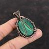 Malachite Pendant Copper Wire Wrapped Pendant Original Gemstone Pendant Malachite Jewelry Copper Wire Jewelry Gift For Mom Handmade Pendants
