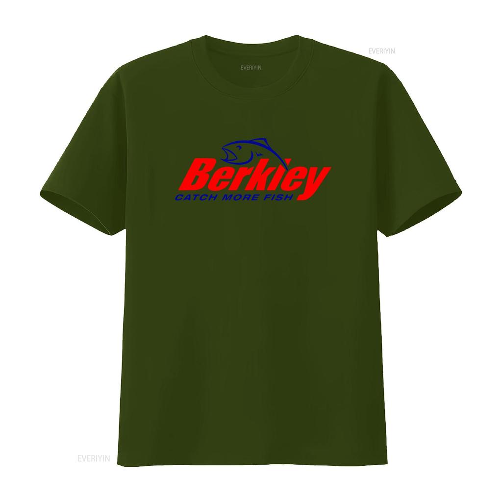 Berkley Fishing Company Logo Mens White T Shirt Size S to 5XL Catch More Fish with Style vintage Washed graphic fashion