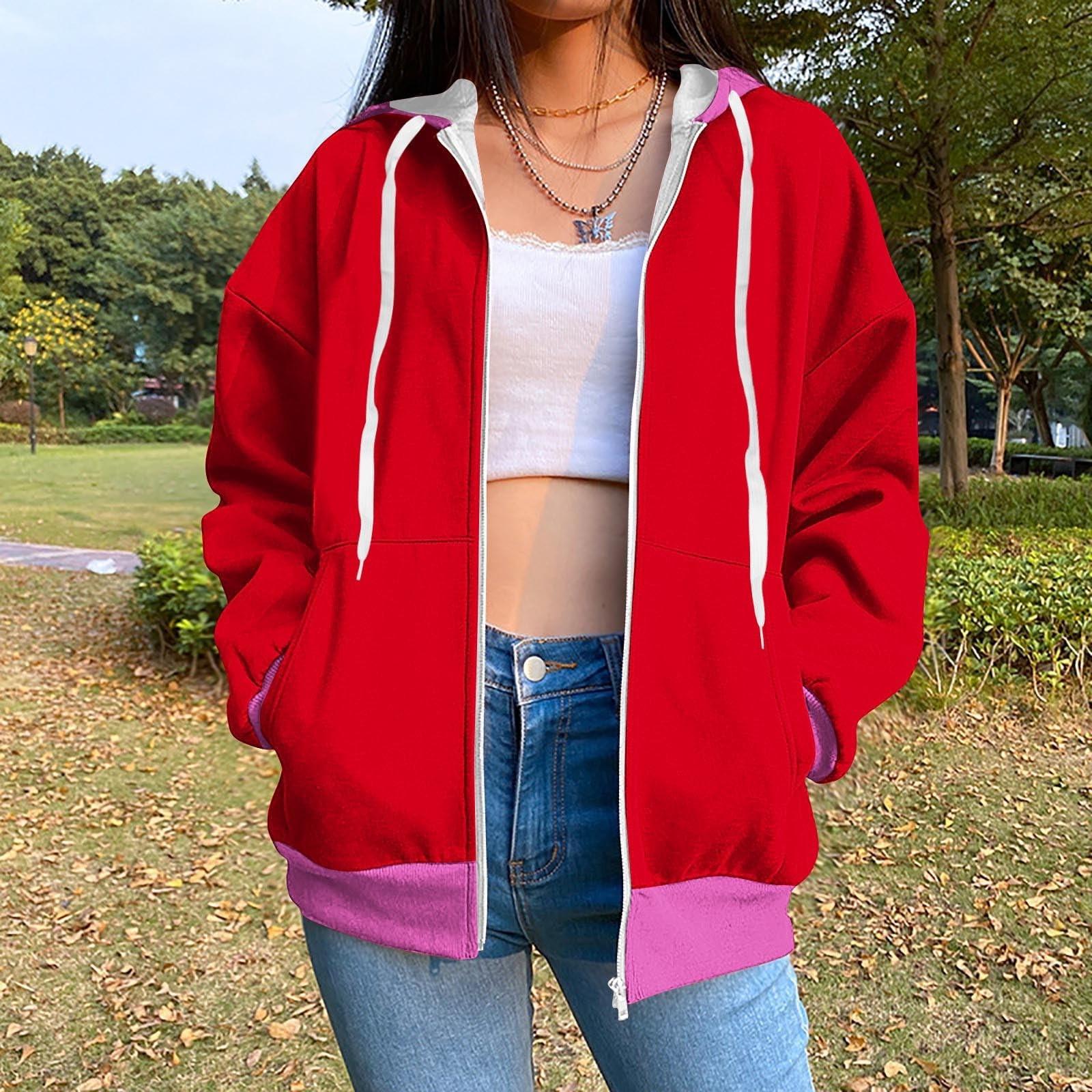 Толстовка с капюшоном на молнии для женщин с длинным рукавом — фото 10