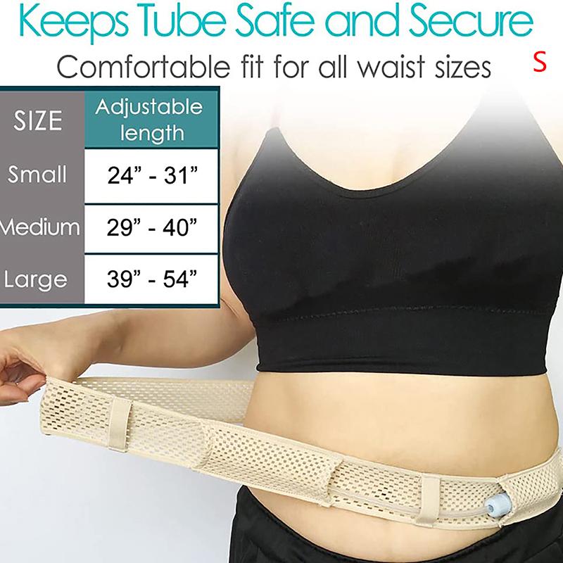 Peritoneal Dialysis Conduit Protection Belt Adjustable Abdominal Belt Catheter Fixation Device Back Support Protection Belt