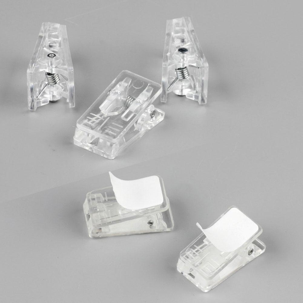 20pcs Self Adhesive Clips Tapestry Hangers for Hanging Storage Photo Spring Loaded Mini Transparent Single-sided Adhesive Clip