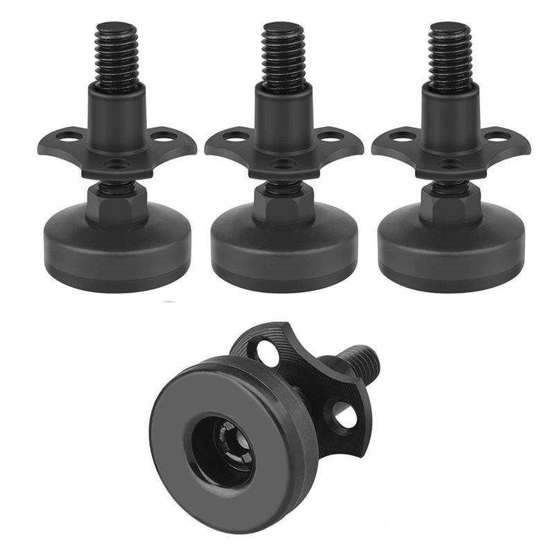 T02C!Furniture Feet Kit- Heavy Duty Leveling Feet 4-Pack 3/8Inch-16Mm Thread With T-Nuts For Table, Chair, Cabinet Adjustability