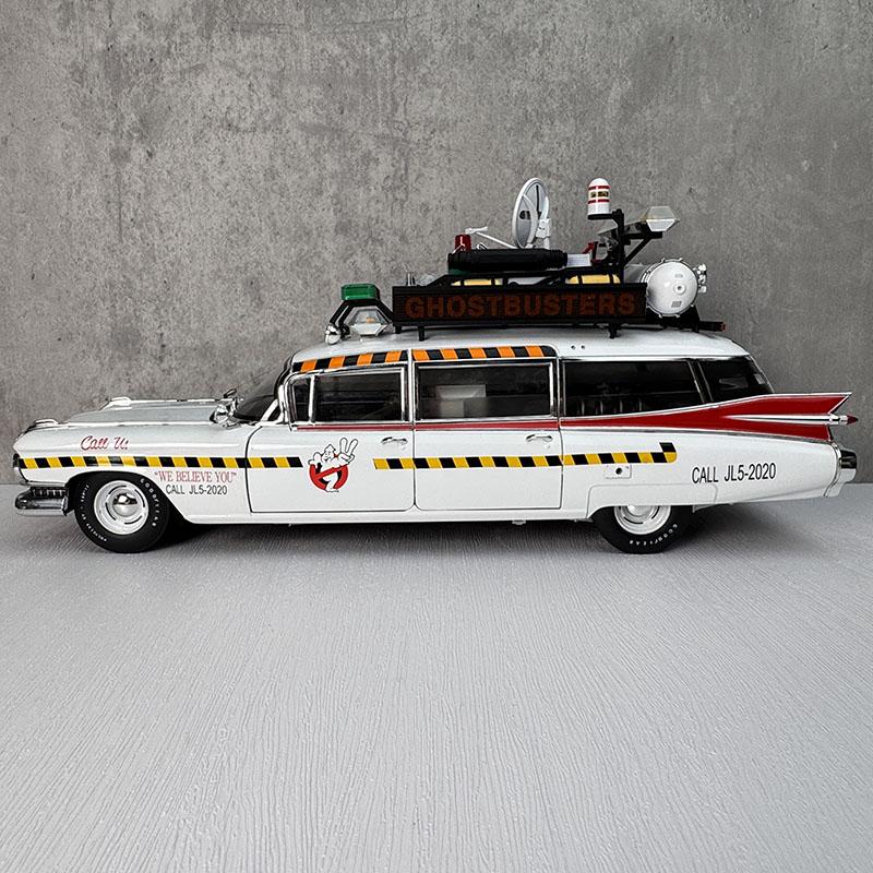 Original factory 1:18 movie Ghostbusters modified version Miller simulation alloy car model