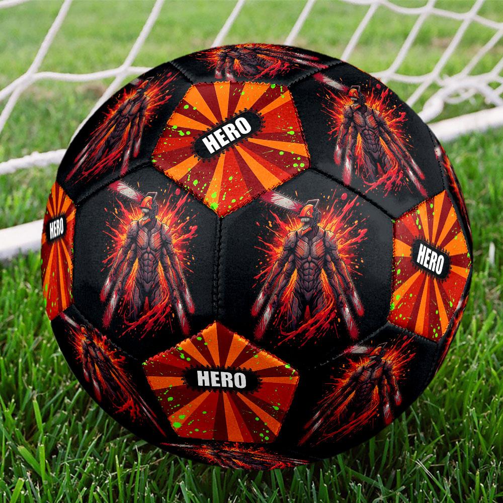 1pc Chainsaw Man Soccer Ball Size 5 Indoor Soccer Ball Fashion Colorful Backyard Game - Great For Sports Fans Gift HE3