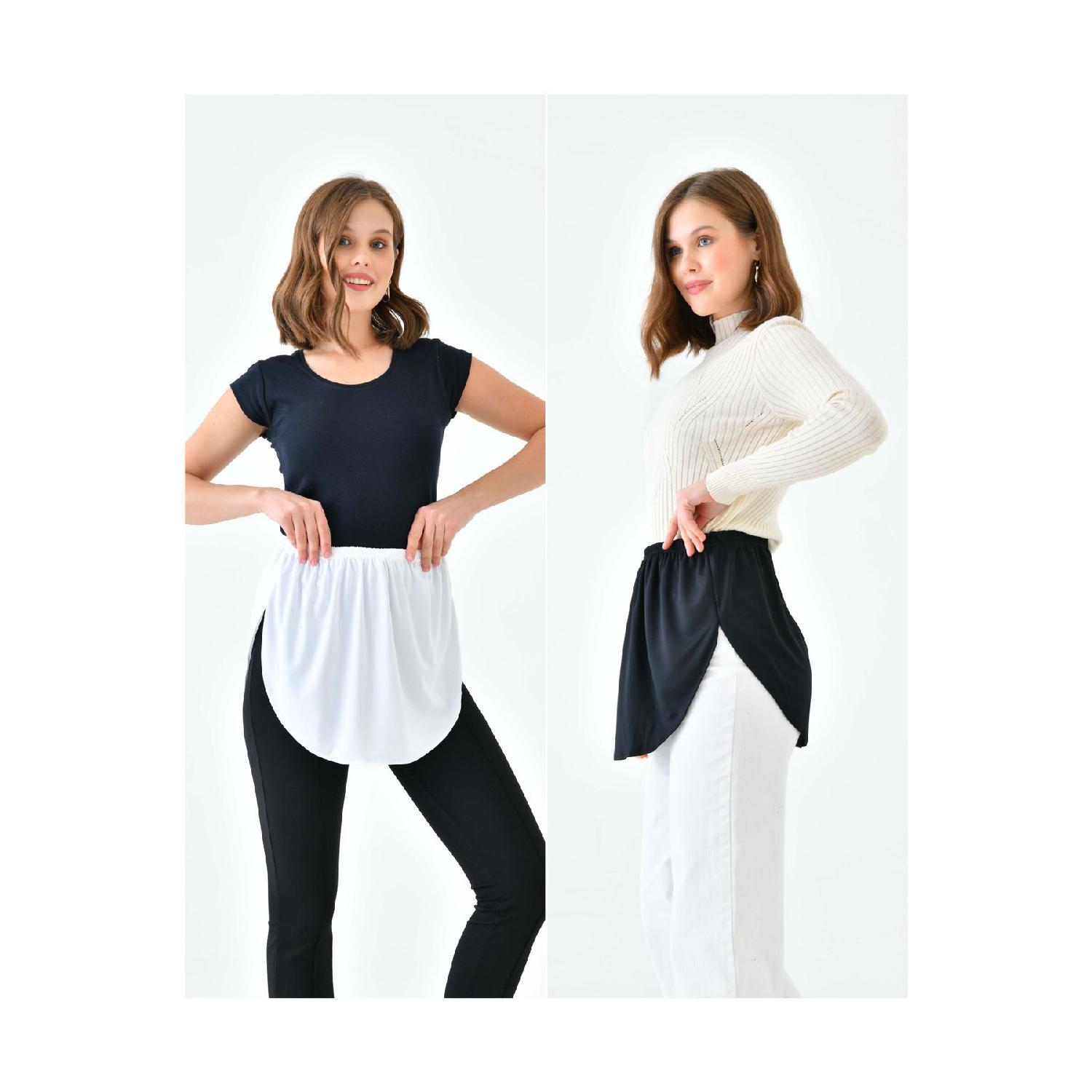 

Pack Of 2 Round Model Underwear Skirt Open Sides Underwear Elastic Curved S/M белый