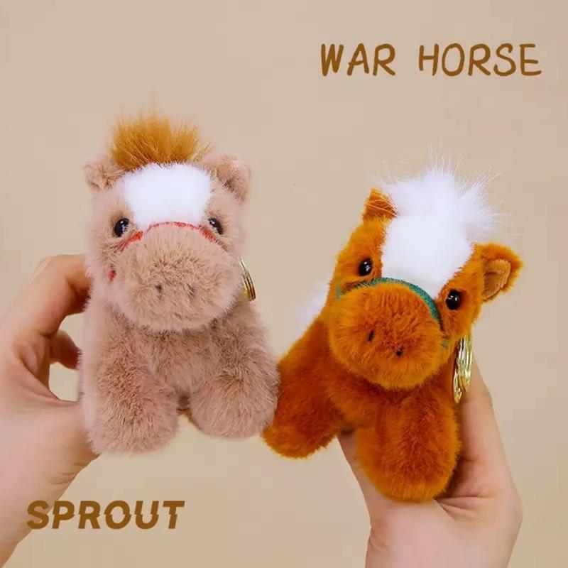 Soft Stuffed Horse Keychain Pendant Small Hanging Oranment For Travel Or Daily Life Gift For Friend Backpack Decoration