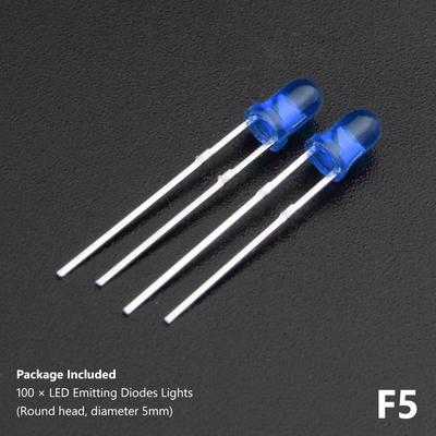 100pcs Super Bright 5mm Round Head 2pin Led Buld light emitting diode