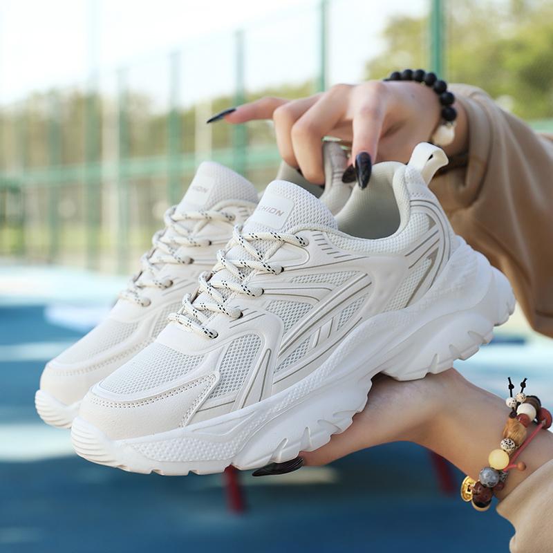 All-Season Women's Sports Shoes, Breathable Women's Sports Shoes, Thick-Sole Height-Increasing Women's Sports Shoes