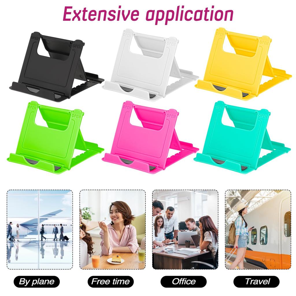 1pc Mini Desktop Lazy Person's Foldable Stand For Mobile Phone And Tablet, Portable And Adjustable