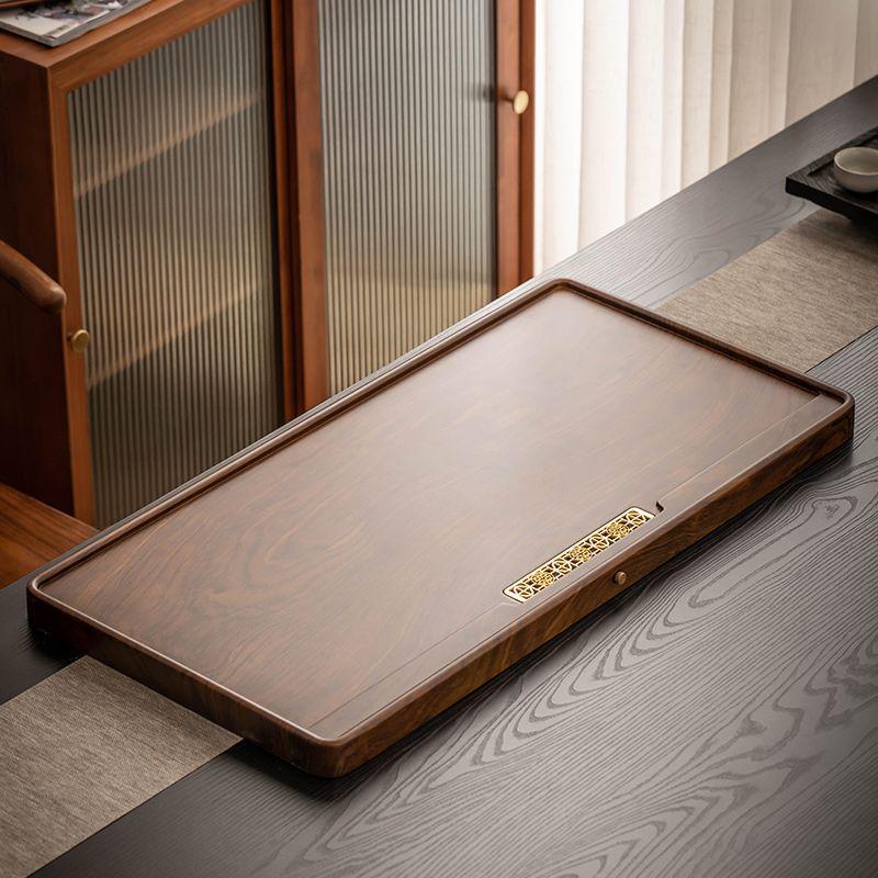 Solid Wood Tea Tray for Gongfu Tea with Drainage System