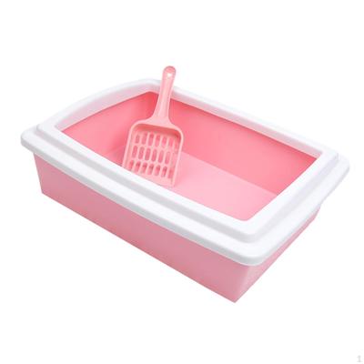 Arena para gatos para todo tipo de gatos, resistente, a prueba de salpicaduras, fácil de limpiar, duradera, de lados altos.