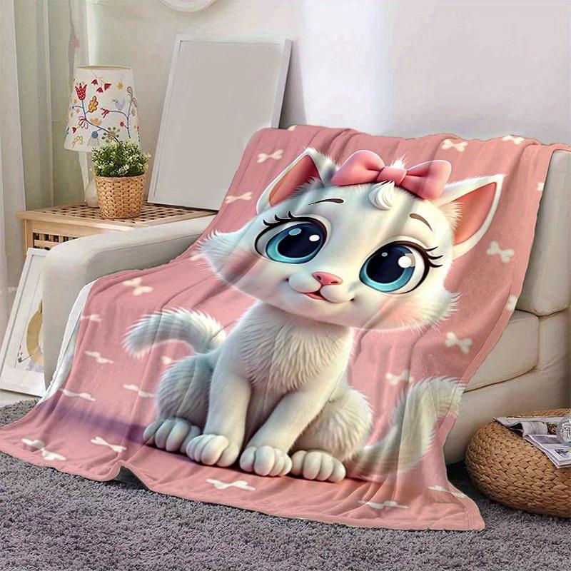 1pc Cute Cartoon Marie Cat, Seasonal Universal Home Decoration Blanket, Throw Blanket, for Decorating Your Own Sofa and Living Room, Super S