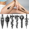 12pcs Temporary Tattoo Flower Realistic Temporary Tattoos Crow Dragon Black And Grey Realism Skull For Women Arms Adults