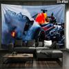 Racing car Wall tapestry, aesthetic printed fabric blanket, suitable for bedroom, living room, and home decor.