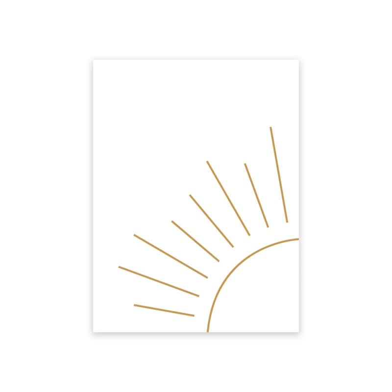 

Modern Minimalist Nursery Wall Art Prints, Here Comes the Sun, Quote Poster, Boho Kids Room Decor, Canvas Painting, Baby Shower 21x30cm No Framed