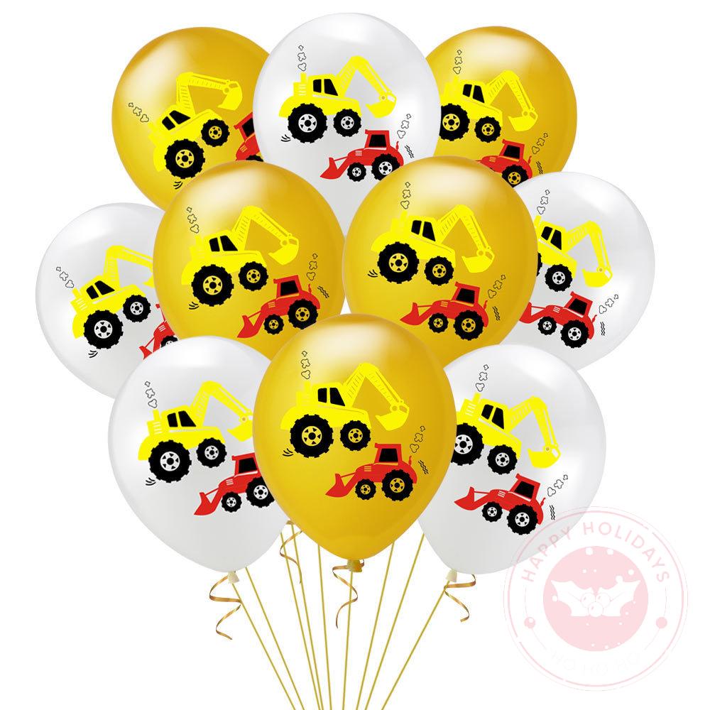 

30pcs/Lot 12inch 2.8g Colorful Excavator Pattern Balloon Engineering Vehicle Theme Birthday Party Supplies Decoration Ballon 12inch 30pcs