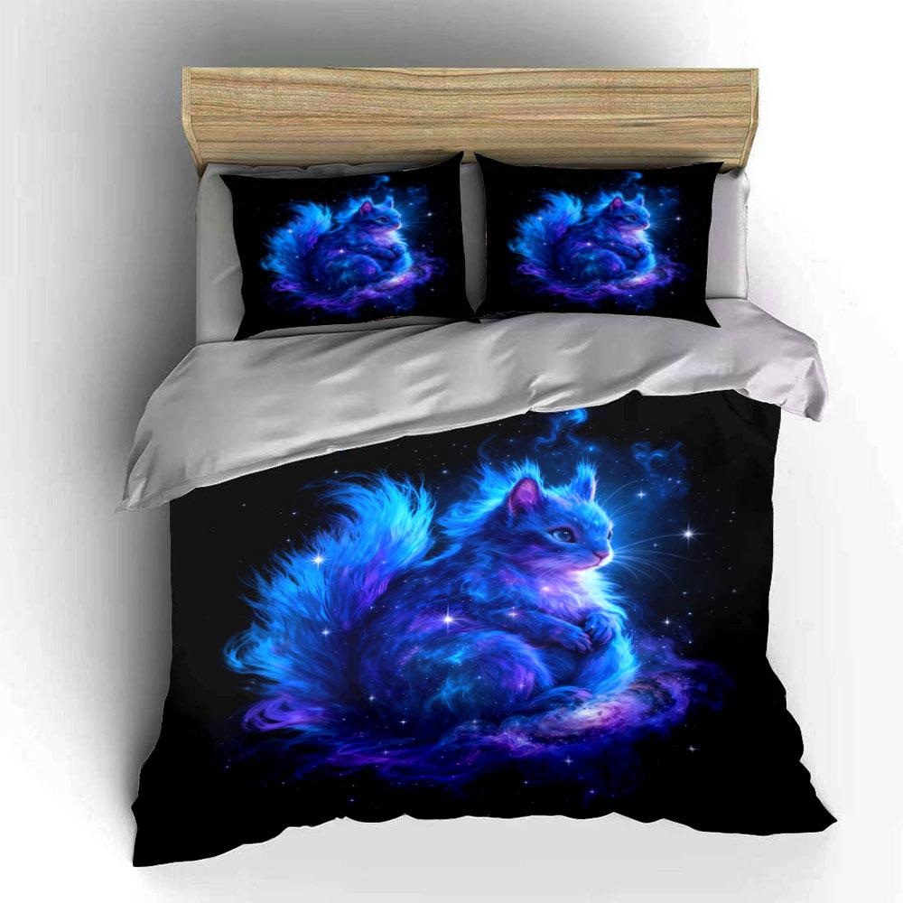 Galaxy Animal Decor Set Soft Comfortable Duvet Cover Bedding Set Included 1*Duvet Cover & 2*Pillowcases, Gift