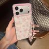 Han Ins Pink Full Screen Floral Love Chain, Suitable for iPhone17promax Apple 16 Pro Mobile Phone Case 15