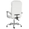 Office Chair with Reclining Function White Faux Leather