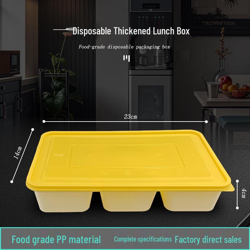 

Disposable 3-Compartment Food Container
