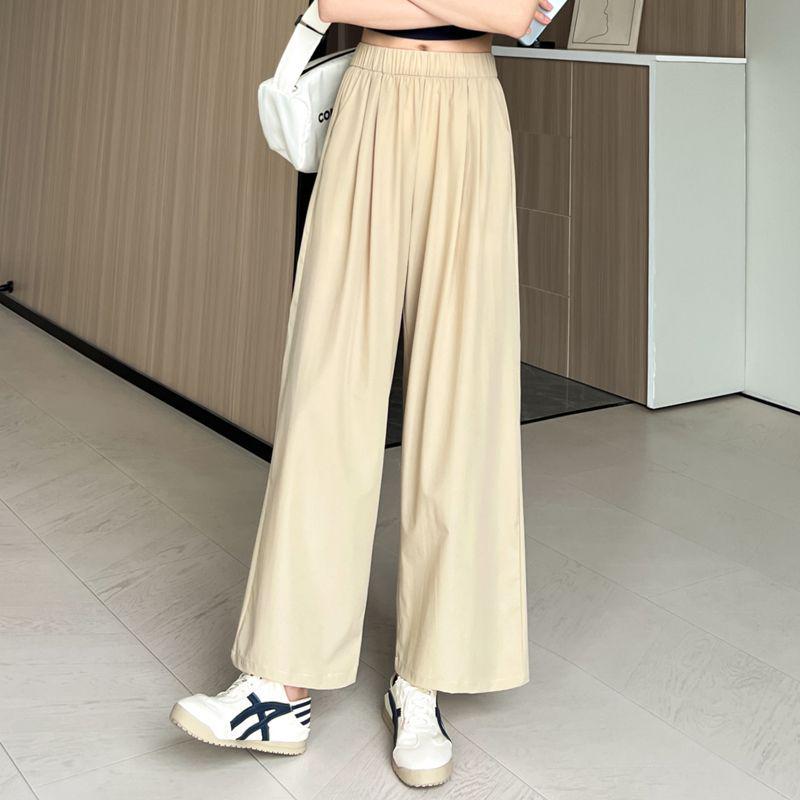 

Spring/Summer Korean Plus Size Wide Leg Slimming Pants for Women - Casual, Loose, Cropped S 80-95 lbs