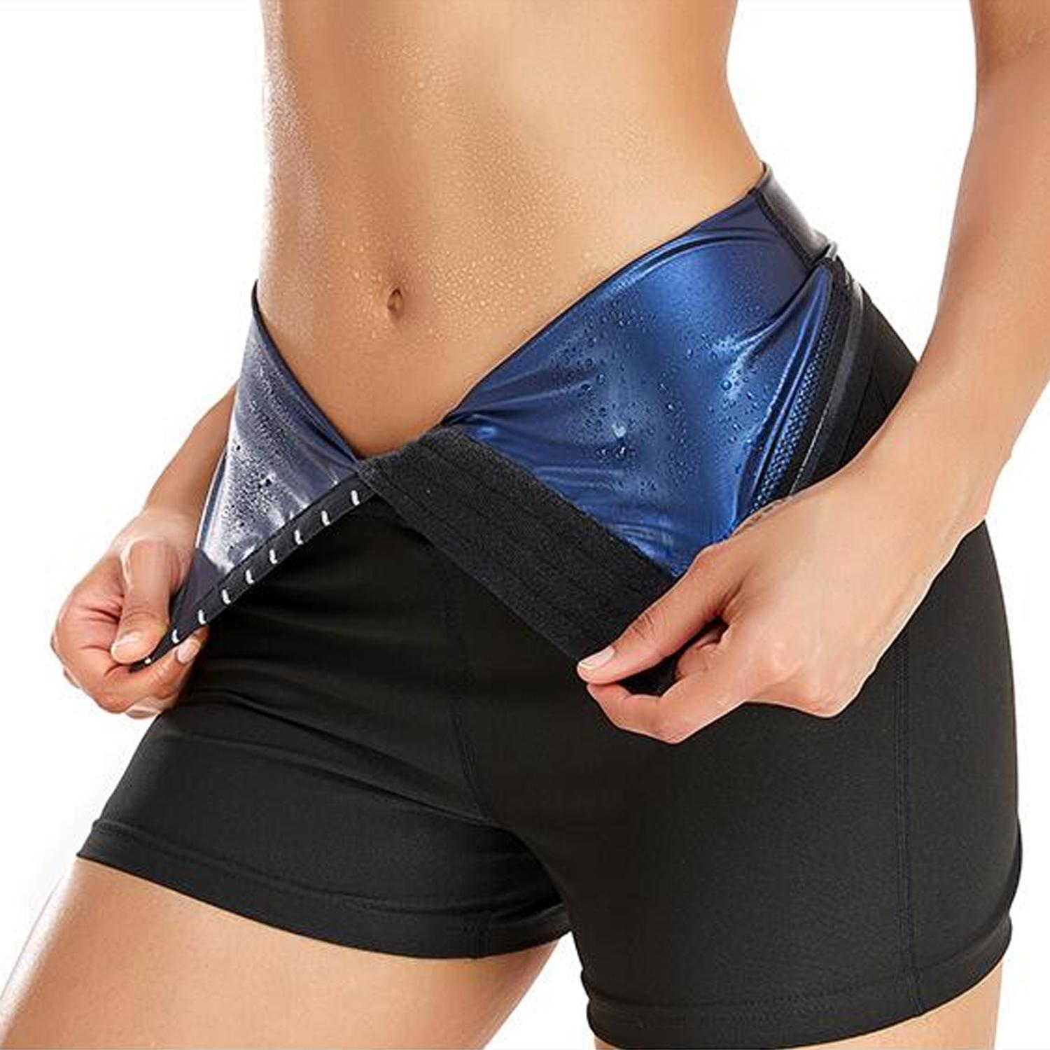 

Женские шорты для похудения с термоэффектом и контролем живота, с высокой талией, утягивающие, формирующие фигуру, компрессионные шорты 3XL синий