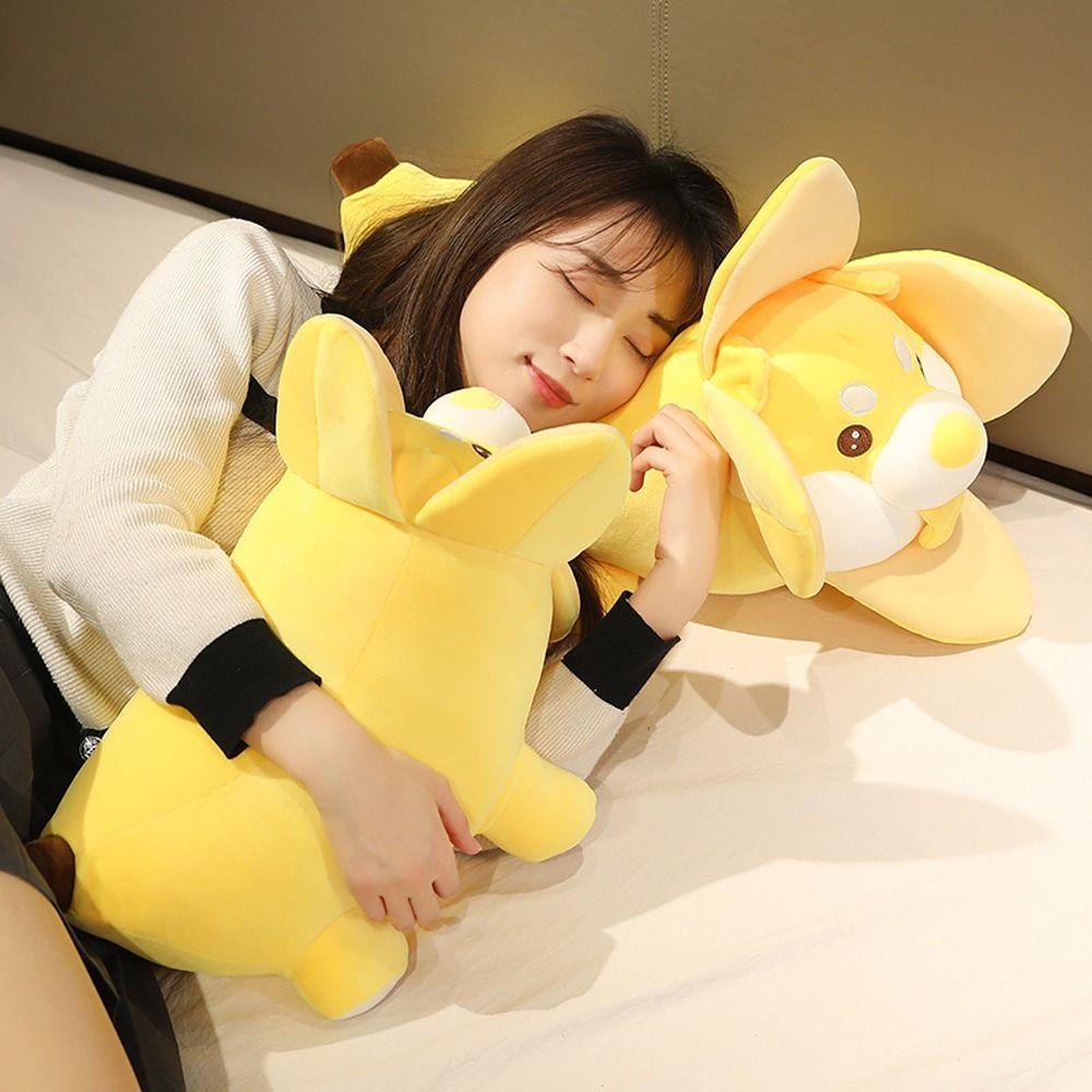 

Plush Dog Banana Toys Kids Sleep Pillow Soft Gift Stuffed Cute Doll Cushion 25cm/9.84in