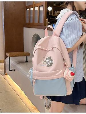Sac à dos mignon de grande capacité pour collégiens et lycéens - Léger et tendance
