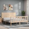 VidaXL Bed Frame with Headboard King Size Solid Wood 3192626
