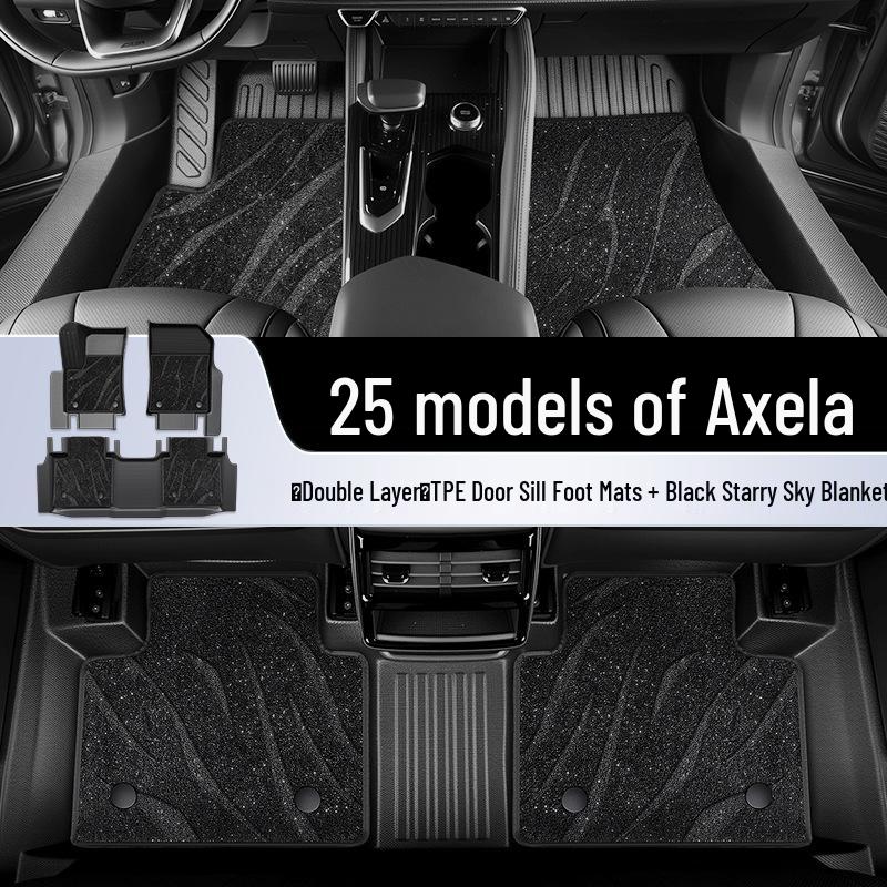 Mazda 3 Axela TPE Full Surround Floor Mats - 3-Piece Interior Decoration Set (25)