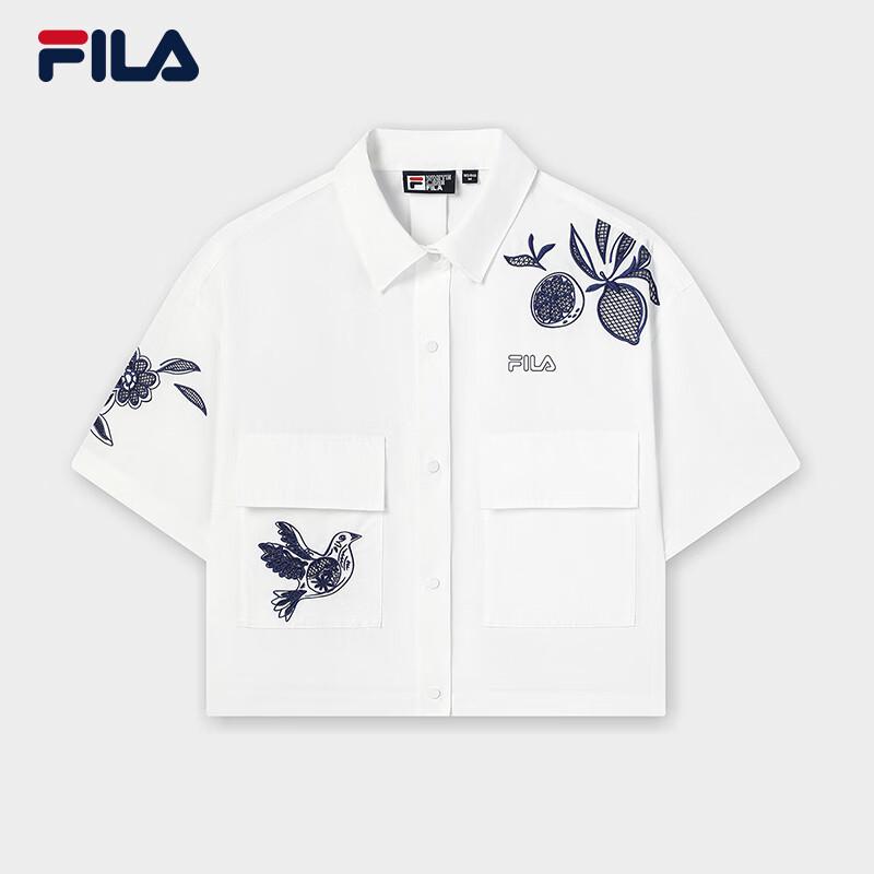 Fila Women's Embroidered Loose Short-Sleeve Shirt